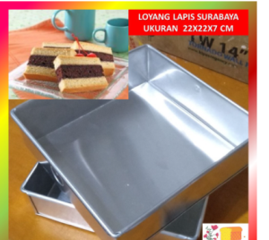 LOYANG KUE LAPIS / LOYANG AMBON / Loyang Persegi ALUMINIUM TEBAL TINGGI / Loyang petak