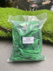 Túi lưới đựng hành tỏi gói 500 gram bao gồm móc và dây treo (xanh lá)