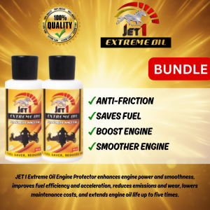JET1 Extreme (BUNDLE 2PCS 60ML) Oil Additive Oil Engine Protector For Gasoline and Diesel Fuel Saver