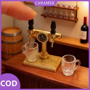 CANAMEK✨ 5pcs Dollhouse Miniature cảnh trang trí trang trí mô phỏng bia Mug mô hình thực phẩm và chơi mini bia cup đồ chơi