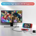 NEWDERY Switch Dock for Nintendo, Switch Docking Station for TV, Type C to 4K HDMI Hub Switch TV Adapter, Portable Travel PD Charging Dock for Nintendo Switch OLED/Steam Deck/Samsung DeX. 