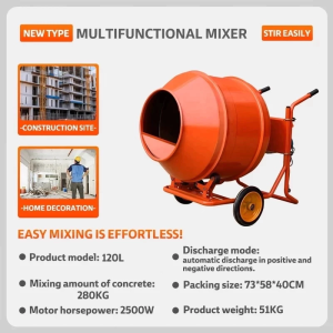 2800W/220V Electric Concrete Mixer 240L/280L/350L Large Capacity Industrial Grade Mixer Multi-Functional Cement Mixer For Cement Concrete Paint Sand Construction Material