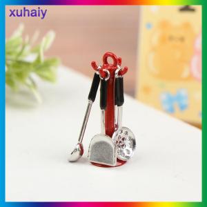 xuhaiy 1:12 Dollhouse Kitchen Utensil Vertical Hanging Spoon Spatula Spoon Colander Set