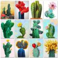 RUOPOTY ชุดต้นกระบองเพชรขนาด40X50ซม. ภาพวาด Diy ตามจำนวนโมเดิร์นทาสีระบายสีโดยด้วยมือสำหรับศิลปะงานฝีมือฆ่าเวลา. 