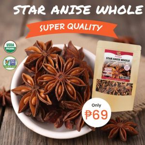 Star Anise Whole / Sangke Buo / Pure Natural Chinese Star Anise for Culinary (50g 100g) - Spices