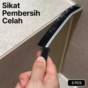 3 PCS  Sikat Pembersih Celah Celah Keramik /Toilet Dengan Gagang Panjang Untuk Kamar Mandi /Dapur /Lantai /Sikat Pembersih Celah Nat Dapur Toilet /Sikat Pembersih Celah Kamar Mandi Sikat Scrub Pembersih Celah /Sikat Pembersih Celah Dapur Super Murah