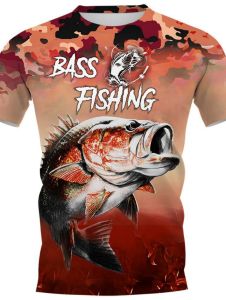 Fishing Graphic Print Vintage Mens Summer Short-Sleeved T-Shirt Round Neck Trendy Comfortable Fisherman Outdoor Clothing Men