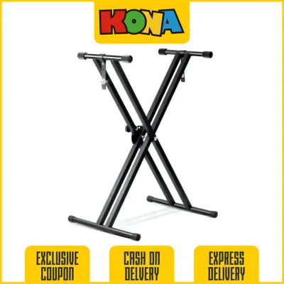 KONA Adjustable Electronic Piano X-shaped Piano Stand With Single And Double Tube Metal Brackets