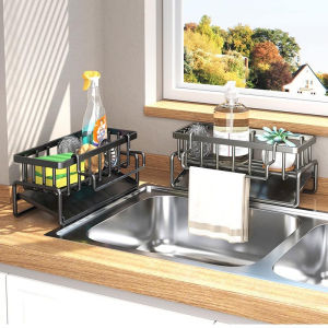 1 PCS Multifunctional Sink Drainage Bracket Sponge Cleaning Cloth Soap Steel Wire Ball Storage Rack Durable Anti Rust Kitchen Washing Tool Organizer