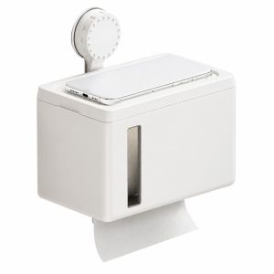 LIDIP Waterproof Toilet Paper Holder Moisture-Proof Wall-Mounted Paper Dispenser Bathroom Supplies Space-Saving Bathroom Tissue Box Bathroom