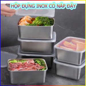 Hộp Lạnh Inox 304 Có Nắp Đựng Tiện Lợi Size 135x105x55Cm