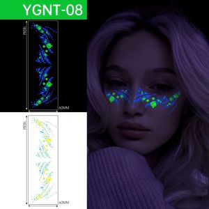 MINIAT Tricolor Halloween Disposable Tattoo Luminous Glow in The Dark Body Art Tattoos Cool DIY Waterproof Tattoos Halloween Supplies