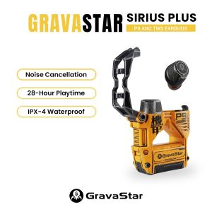 GravaStar P9 Sirius Plus ANC TWS Earbuds: Futuristic Design 10mm Dynamic Drivers IPX4 Waterproofing Long Battery Life