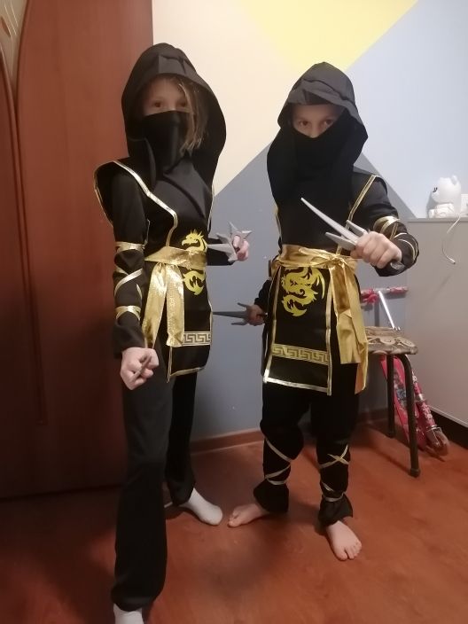 Boys Kids Children Ninja Assassin Japanese Samurai Warrior Fancy Dress  Costume Party Costume Boy Gift