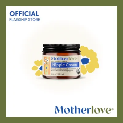 Motherlove Nipple Cream (1oz) - Organic Lanolin-Free Nipple Cream for Breastfeeding