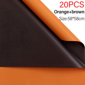 20pcs Flower Wrapping Paper Gold Border Jelly Color Packaging Paper Matte Gift Paper Bouquet Wrapper