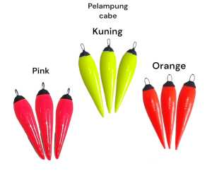 Pelampung Pancing Atau Umbul Pancing Model Cabe Kecil Panjang 3 Cm Harga Untuk 3 biji
