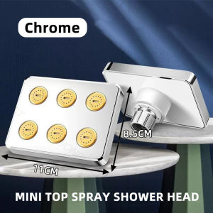 High Pressure Rain Shower Head Black ABS Anti-Rust 360° Rotatable Universal G1/2 Kepala Paip Mandi Bilik Air