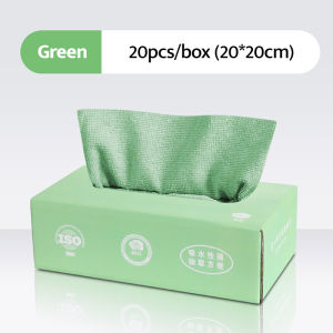 [Sg Ready Stocks]Microfiber Cloth | Micro Fiber Kitchen Table Cloth | Wipe Cloth | Kitchen Wipes 20pcs/Box Absorbent Wipes Reusable & Disposable Rag