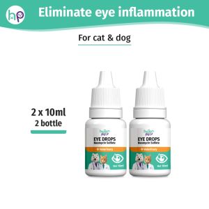 Hegen Pet Neomycin Sulfate Eye Drops For Infection Cloudy Eyes Tear Stain Remover For Dogs & Cats
