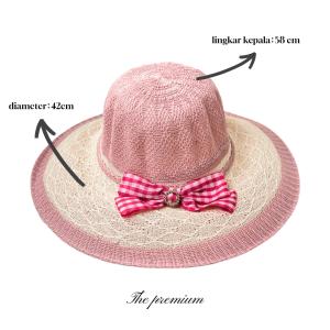 Topi Pantai wanita  pelindung UV -Summerhat Pantai import T64