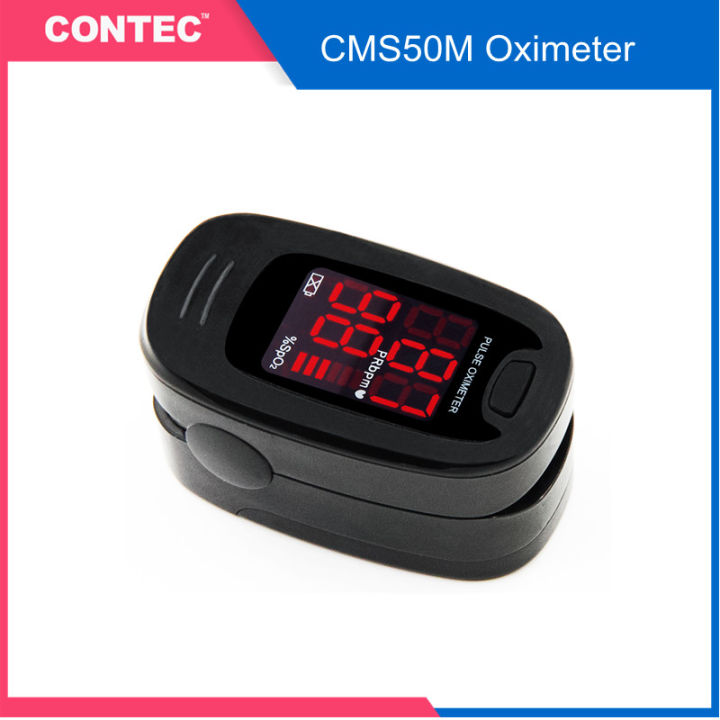 CONTEC CMS50M Oximeter Spo2 Blood oxygen Pulse Heart Rate Machine, Black Color Lazada PH