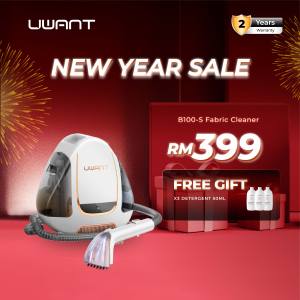 UWANT B100S Spot Cleaner | 3-Step Deep Clean | Self-Cleaning | Large Dual Tank | Powerful Suction | For Sofa Carpet Car