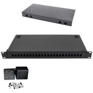 IPCOM FULL ODF-SC 12/24 CORE 1.0MM Thicker Optical Distribution Frame with 24 x SC Coupler Pure black Matte finish Rack mountable Heavy duty 1.5mm thickness Easy to use Reliable quality.