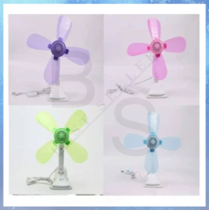 Mini Home Electric Fan W/ Clip Clover Fan Anti-Heat Clip Fan