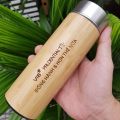 Bình giữ nhiệt vỏ tre khắc tên theo yêu cầu/ Bình đựng nước/ Bình giữ nhiệt BYL. 