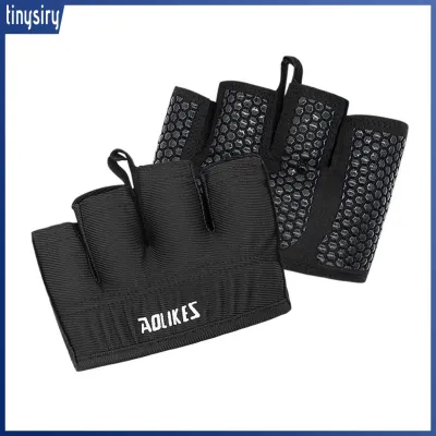 Silicone Grip Gym Gloves Fitness Gloves with Elastic Fabric Anti-slip Weight Lifting Gloves for Gym Training Unisex Half Finger Fitness Gloves with Palm Padding and Elastic Grip Pads