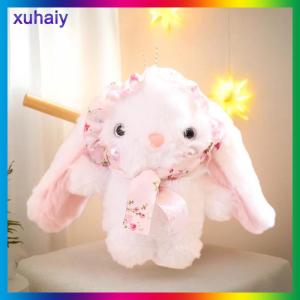 xuhaiy Cute Bunny Plush Toy Cartoon Stuffed Bunny Doll Keychain Lovely Bag Pendant Backpack Hanging Decoration Birthday Gifts