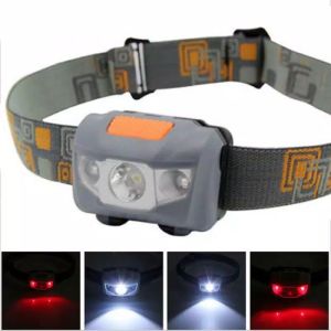 Headlamp Handy Motile Flashlight Waterproof Senter Camping White and Red Light LED- W30