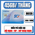 SIM 5G VINAPHONE GÓI CƯỚC DATA + COMBO - SIM VINA GIÁ RẺ  | VD90 BIG120 D159G . FREESHIP - CHƯA KÍCH HOẠT.. 