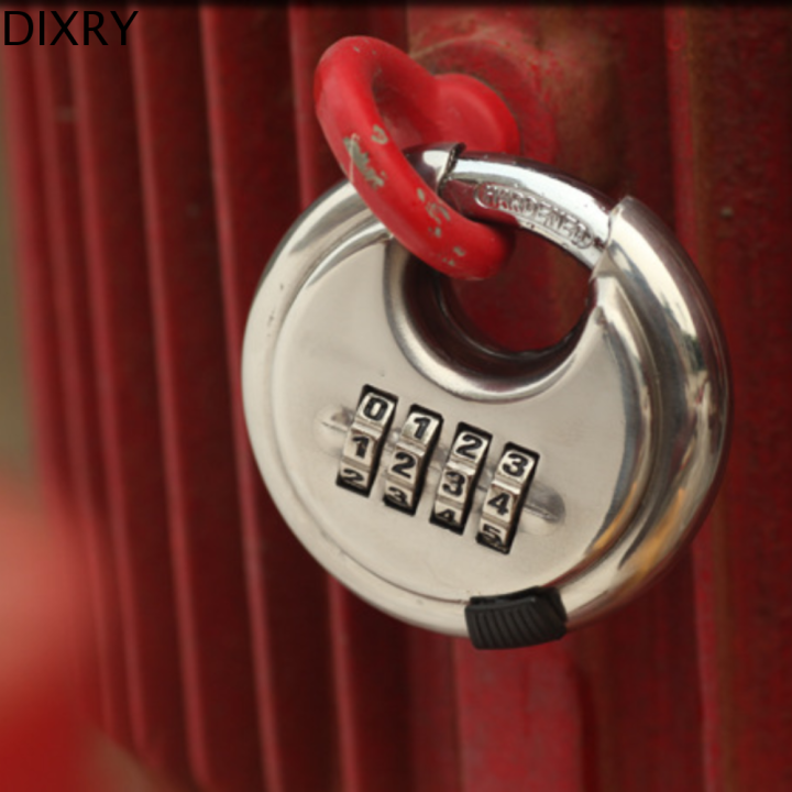 10 Pack Stainless Steel Discus Padlock 4 Digit (3inch) Combination Lock Outdoor For Warehouse, Sheds, Storage Locker, Units (Silver,10 Pack