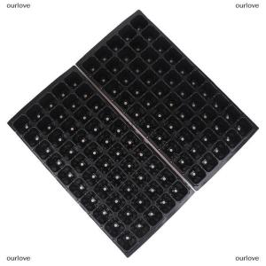[COD] ourlove 2Pcs 50 Cells ling Trays Plastic Gardening Germination Trays Black ling Container Garden Supplies For Vegetable Flower