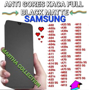 ANTI GORES KACA BLUE MATTE / ANTI MINYAK SAMSUNG A02 / A02S / A03S / A10 / A10S / A20 / A20S / A30 / A30S / A50 / A50S / A11 / A12 / A21 / A21S / A31 / A51 / A71 / A22 / A22 5G  / ANTI GORES KACA BLUE MATTE SAMSUNG / ANTI GORES KACA FULL LAYAR SAMSUNG