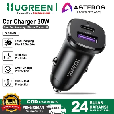 UGREEN Charger Mobil 30W-90W Fast Charging QC3.0 For Samsung iPhone Mi