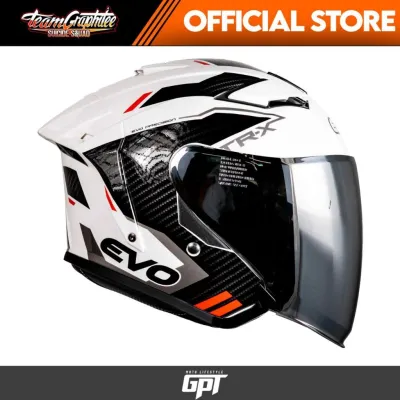EVO HELMET TR-X-NR RADIX Half face Dual Visor w free clear lens