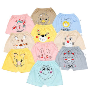 Combo 10 quần Đùi thun lạnh mông thú 10 hình mặc mát cho bé từ 4-16kg cho bé từu 0-3 tuổi