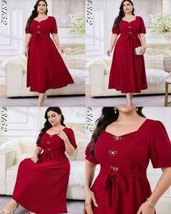 New Arrival Fashion Vintage Women’S Dress W/Belt With #3152