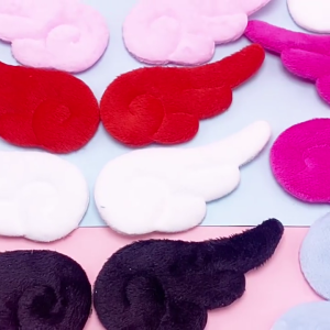 20PCS Lovely Plush Angel Wing Patches Do It Yourself Make Headbands Clothing Bag Hair Barrettes Wristband Sewing Decors