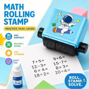 Math Roller Stamp Number Stamp Add Subtract Multiply Divide Kids Learning Practice Tool
