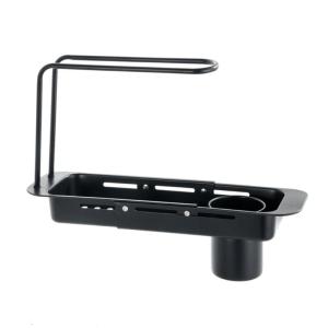 Multifunctional Over The Sink Storage Rack Stainless Steel Adjustable Shelf for Mess Release Kitchen Space