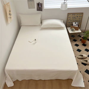 100% Pure Cotton Bedsheet 1pc Flat Sheets Nordic Grid Pattern Bed Sheet Soft Comfort Home Textile Without Pillowcase Multi-Size2026