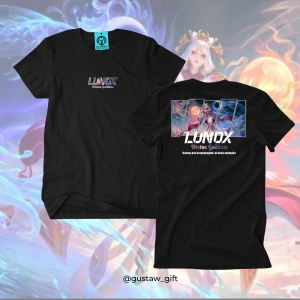 GG T-Shirt LUNOX Legend skin Divine Goddess Mobile Legends Kaos Custom Katun Slim-fitting