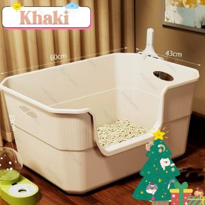 【Extra Large】Cat Litter Box with Scoop Cat Toilet Deodorization leakage prevention Litter Box
