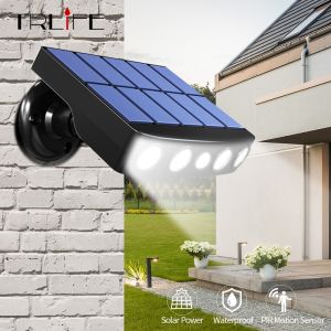 Solar Powerful Light Outdoor Motion Sensor Waterproof Garden LED Solar Lamp Spotlights For Garden Path Street Led Wall Light Outdoors Smart Sensor Human induction Infrared Anti Theft Dustproof Street Lamp