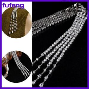 fufeng New ánh sáng sang trọng tinh tế pha lê sao băng dài tua trâm Pin cho phụ nữ thời trang vai chuỗi trang sức bên Quà Tặng