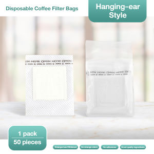 50Pcs Non-woven Disposable Coffee Filter Espresso Hanging Ear Drip Bag Kitchen Home Office 挂耳咖啡滤袋